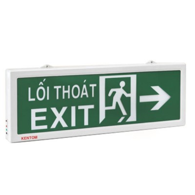 Đèn lối thoát Exit mũi tên hướng phải 2 mặt  KenTom KT-640