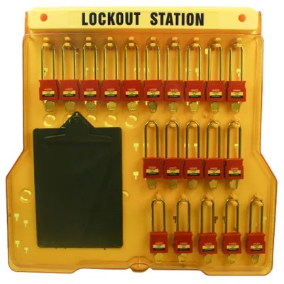 Trạm khóa LOTO gắn tường với 20 móc treo PROLOCKEY LS35