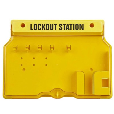 Trạm khóa LOTO gắn tường với 5 móc treo PROLOCKEY LS01