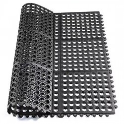 Thảm cao su lót sàn chống trượt màu đen WG-710-BK
