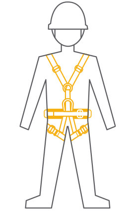 Dây đai an toàn với dây đai hông cho công việc treo