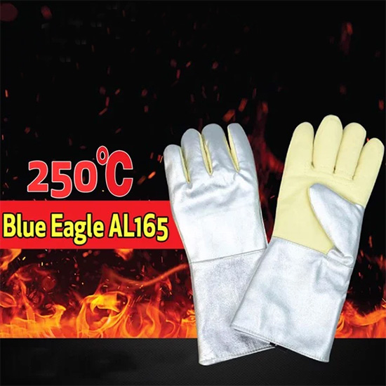 Găng tay bằng vải tráng nhôm chịu nhiệt Blue Eagle AL165 1