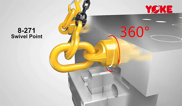 Tai cẩu xoay gắn ổ bi lật nghiêng 180 độ YOKE 8 271 2