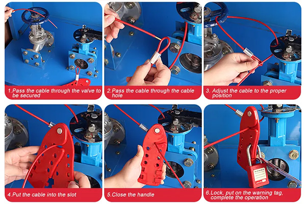 Khóa cáp an toàn dài 2m tay nắm hình cá PROLOCKEY CB04 3