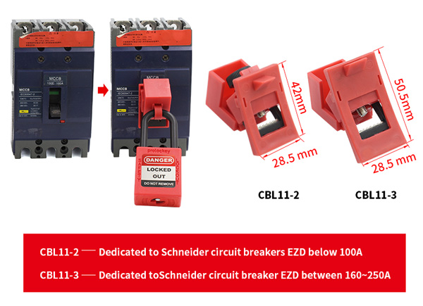 Khóa MCCB Schneider EZD từ 160~250A PROLOCKEY CBL11 3 4