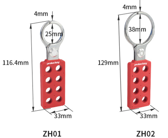 Khóa nhóm 8 người hàm hợp kẹp kim kẽm 38mm PROLOCKEY ZH02