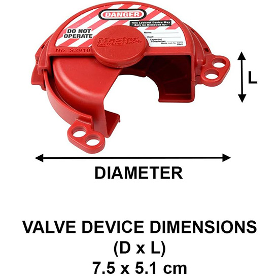 Khóa van khí nén 76mm Master Lock S3910 3