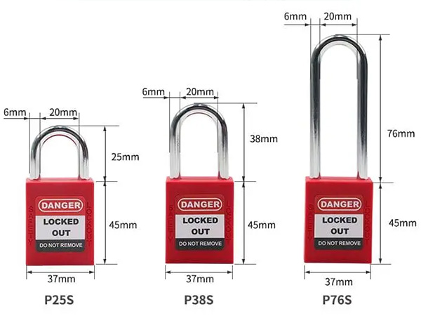 Ổ khóa an toàn còng thép 6mm PROLOCKEY PS