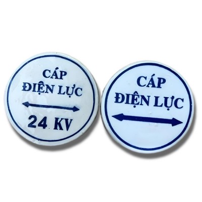 Mốc sứ đánh dấu cáp điện lực 24KV