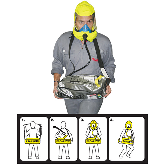 Cách sử dụng Thiết bị thở thoát hiểm khẩn cấp trên biển EEBD