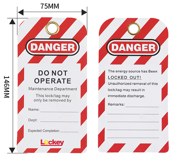 Thẻ khóa cảnh báo an toàn PVC LOCKEY LT03 1
