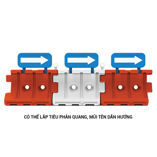 Rào chắn tạm thời đổ nước bằng nhựa HDPE Hi Q RS 1200 2